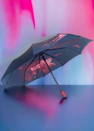 Жіноча парасолька напівавтомат із принтом париж від фірми frei regen9 фото