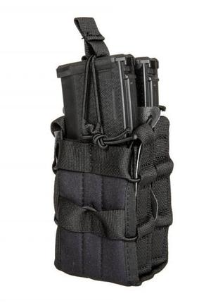 Подсумок двойной открытый primal gear double carbine magazine pouch corrie black