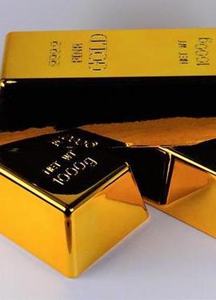 Сувенир "золотой слиток" в натуральную величину (оттиск на 1000грм.) арт. 04023