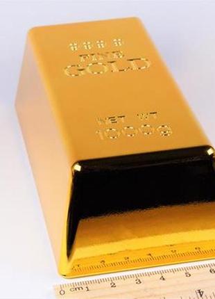 Сувенир "золотой слиток" в натуральную величину (оттиск на 1000грм.) арт. 04023