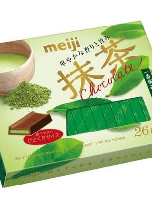 Meiji matcha chocolate — молочний шоколад із зеленим чаєм матча, 120 g