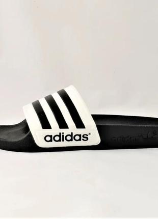 Шльопанці капці adidas сланці адідас білі жіночі чорні (розміри: 36,37,38,39)9 фото
