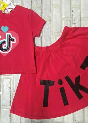 Костюм-топ спідниця tik tok 6-16 р 122-170 зріст