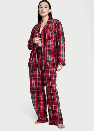 Пижама victoria’s secret flannel long pj size xxl
