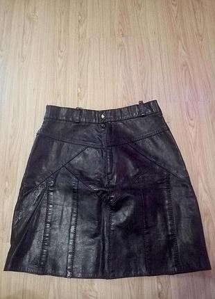 Шкіряна спідниця,міні