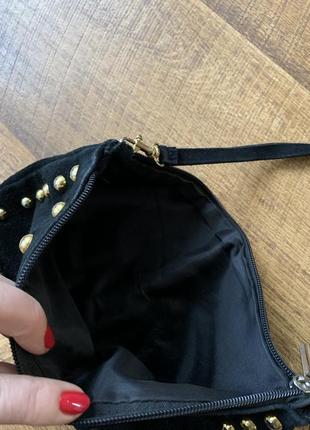 Замшевая сумочка кроссбоди/сумка-клатч с длинным ремешком5 фото
