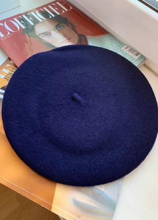 Бере жіночий фетровий вовняної темно-синій