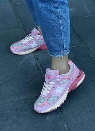 Женские кроссовки розовые new balance 993 pink joe freshgoods performance art powder pink4 фото