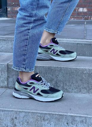 Женские кроссовки new balance 990v3 x teddy santis made in usa olive leaf m990tc36 фото