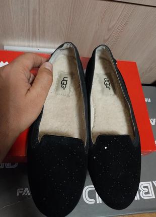 Новые стильные кожаные утепленные туфли бренда ugg4 фото