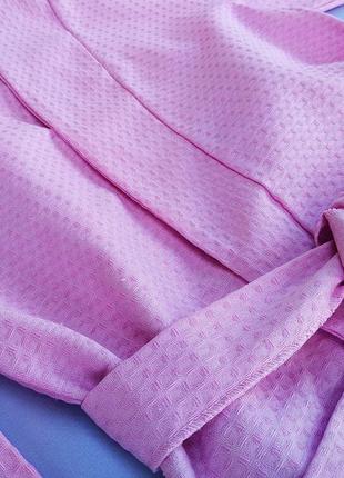 Вафельний халат  luxyart кімоно  розмір (42-44) s 100% бавовна рожевий (ls-858)3 фото