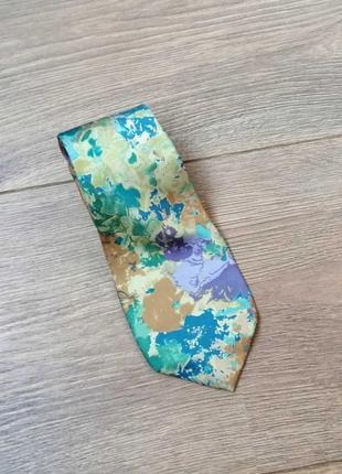 Шелковый галстук с принтом2 фото