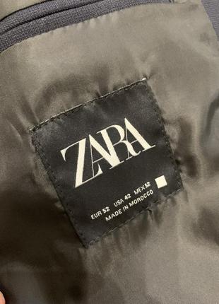 Піджак блейзер жакет zara синій чоловічий10 фото