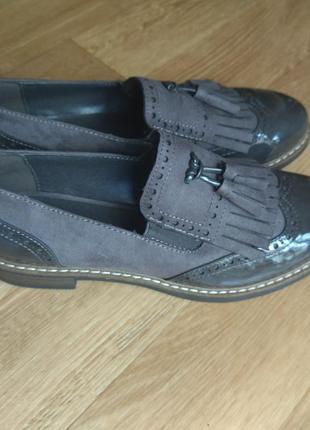 Классные лакированные туфли лоферы, оксфорды graceland р. 381 фото