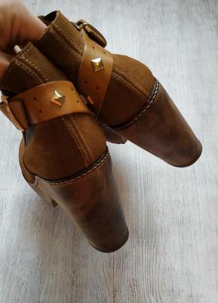 Seaside portugal, кожаные ботинки челси, джодпуры, мюли, сабо, дубленая кожа, дерево3 фото