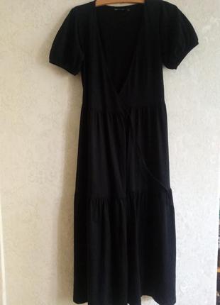 Длинное ярусное платье на запах, в размере xs/s, asos.1 фото