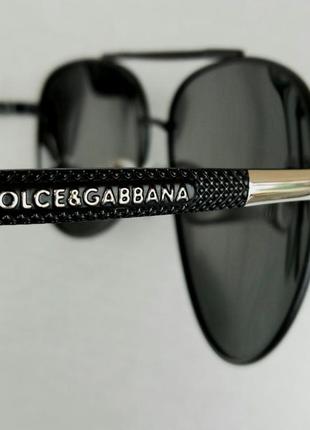 Очки в стиле dolce & gabbana капли мужские солнцезащитные черные поляризированые8 фото