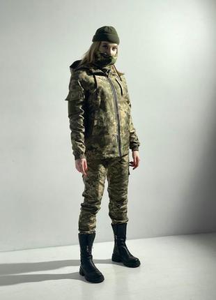 Костюм жіночий армійський фліс мультикам і піксель4 фото