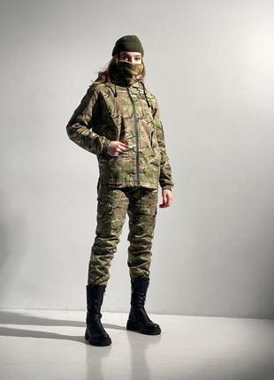 Костюм жіночий армійський фліс мультикам і піксель1 фото