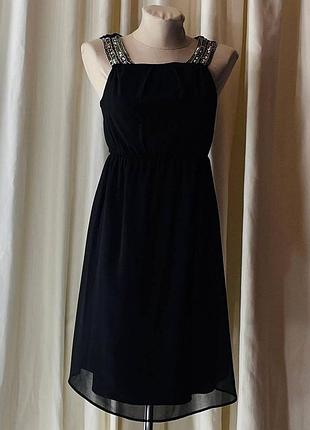 Шикарное шифоновое платье миди