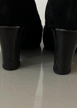 Женские туфли на удобных каблуках натуральная замша7 фото