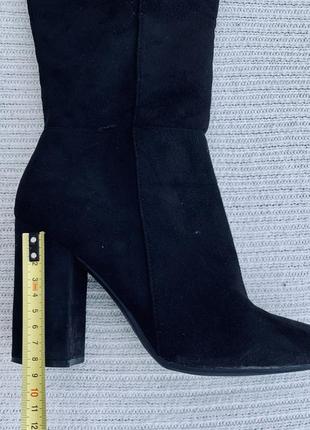 Ботфорты женские замшевые сапоги на  каблуке демисезонные koi footwear (англия)9 фото