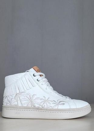Ugg сникеры белые 26,5 см кожаные ботинки кеды кроссовки