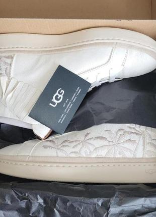 Ugg сникеры белые 26,3 см кожаные ботинки высокие кеды кроссовки9 фото