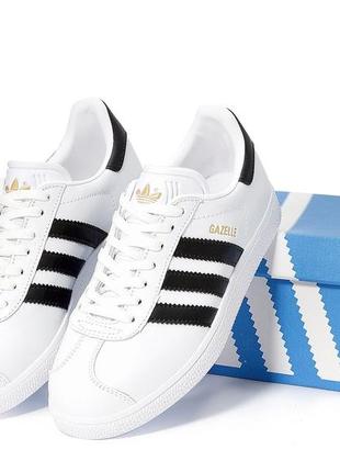 Adidas gazelle white black, кроссовки адедас женские, женские, жасненые кроссовки адедас газель