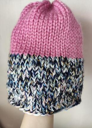 Ефектна красива стильна тепла шапка ручна робота