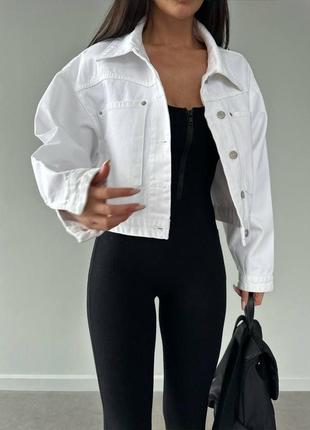 🐚 белая куртка джинсовка #aphroditeouterwear3 фото