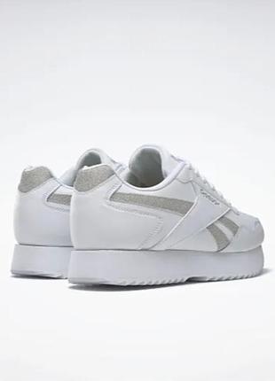 Женские белые кроссовки на платформе reebok royal cljog 2 platform shoes girl3 фото