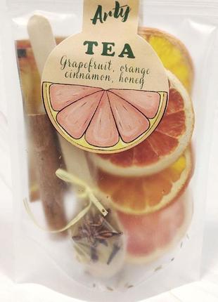 Чай фруктовий грейпфрут-апельсин-кориця-мед, arty / grapefruit orange cinnamon honey fruit tea, arty, 70 г