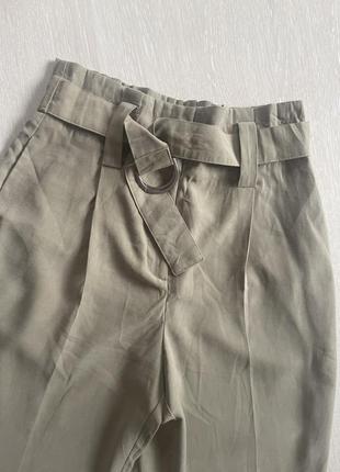 Стильные широкие брюки с высокой талией5 фото