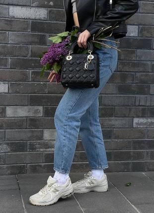 Женская сумка christian dior lady black mini5 фото