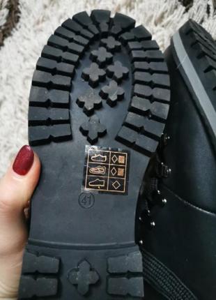 Ботинки чёрные в камни демисезон евро зима4 фото