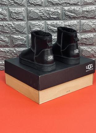 Жіночі уггі чорні з натуральної шкіри ugg australia жіночі стильні хіт продажу !5 фото