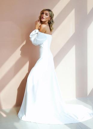Платье вечернее белое, свадебное платье белое3 фото