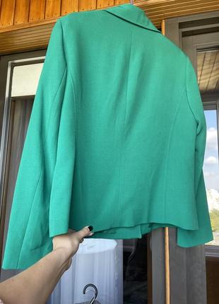 Пиджак зеленый классика яркий женский длинный рукав размер l5 фото