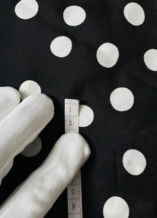Відріз тканини чорного кольору з принтом в білий горох polka dot5 фото