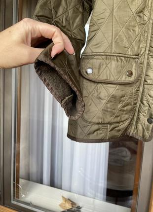 Стеганая куртка курточка короткая хаки женская осенняя теплая размер м3 фото