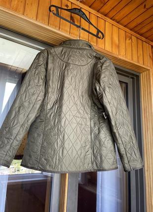 Стеганая куртка курточка короткая хаки женская осенняя теплая размер м5 фото