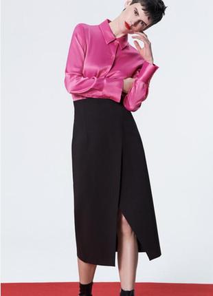 Zara satin shirt сатиновая рубашка из новіх коллекций /7886/