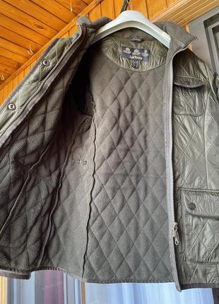 Стеганая куртка курточка короткая хаки женская осенняя теплая размер м6 фото