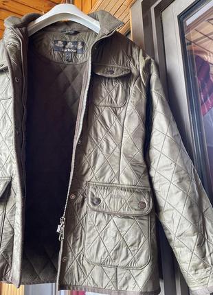 Стеганая куртка курточка короткая хаки женская осенняя теплая размер м9 фото