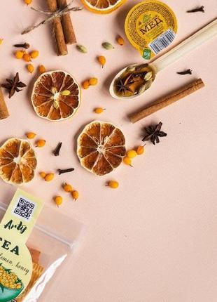 Чай фруктовий обліпиха-лимон-мед, arty / hippophae lemon honey fruit tea, arty, 70 г2 фото