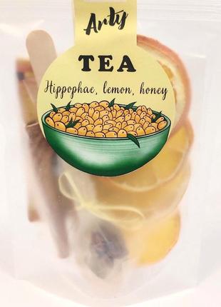 Чай фруктовий обліпиха-лимон-мед, arty / hippophae lemon honey fruit tea, arty, 70 г1 фото