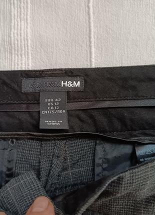 Класичні жіночі брюки в клітинку від h&m р.12/42/l9 фото