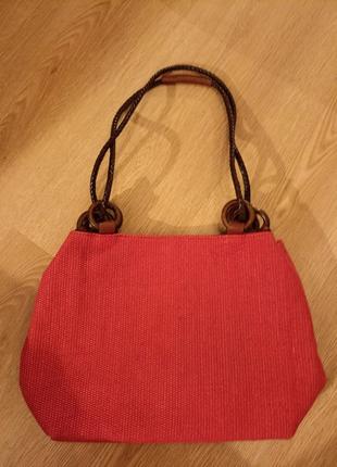 Летняя плетеная сумка1 фото