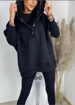 ✨костюм теплий трійка ✨розмір:42-44 (s-m),46-48 (l-xl),50-52 (2xl-3xl),54-56 (4xl-5xl) ✨тканина:кофта-трьохнитка на флісі,легінси+топ-рубрик утеплений